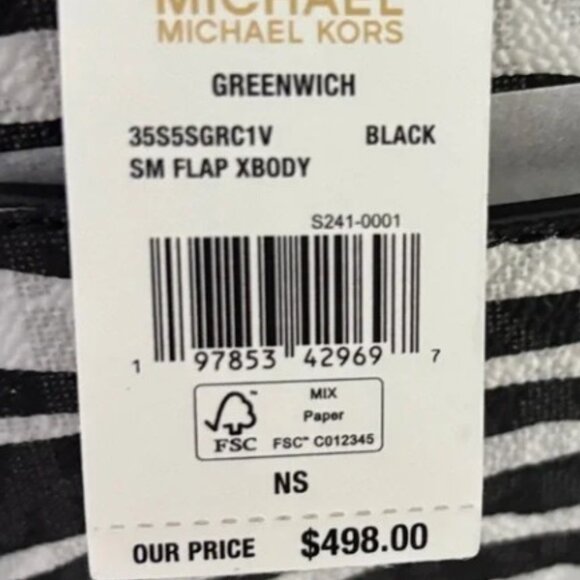 Michael Kors Black and White Zebra Print Women's Bag - Picture 2 of 6